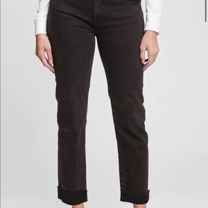 GAP Girlfriend Midrise Black Jeans, 27